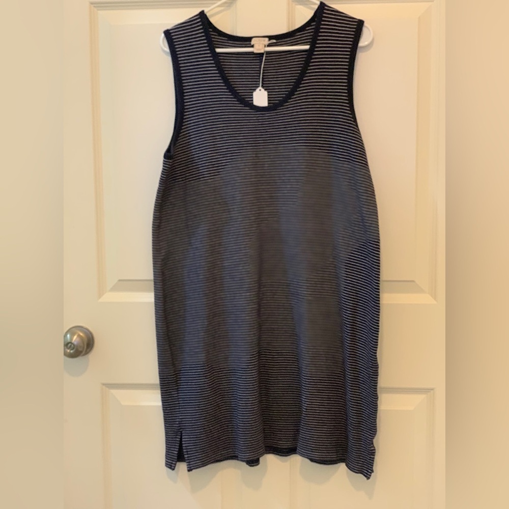 J Crew Striped Sleeveless Dress. Size-Medium
